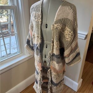 Free People chunky mixed Knit Cardigan